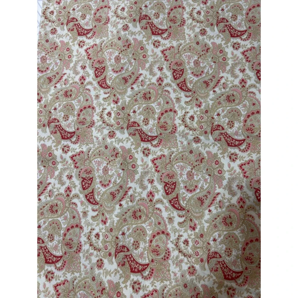 Pottery Barn Rare Paisley 2 Pillowcases Flat Sheet 100X80 Queen Full Fall